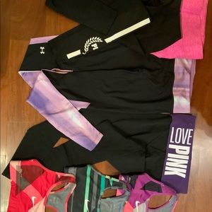 Nike Sports Bras and Pink, UnderArmour Yoga Pants Size XS